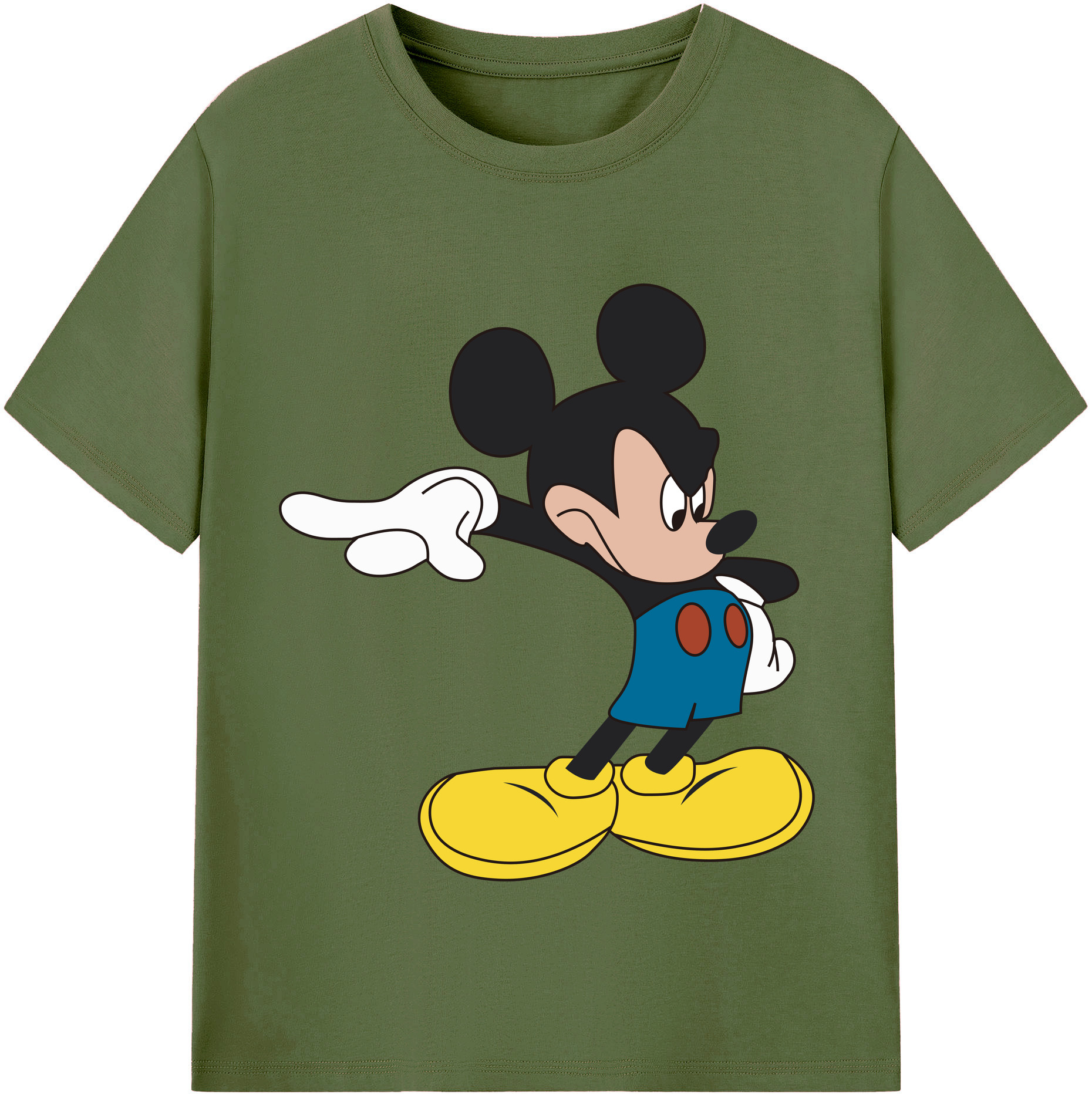 （画像用） ミッキーマウス Mickey Mouse 綿100％半袖Tシャツ（フロントプリント）